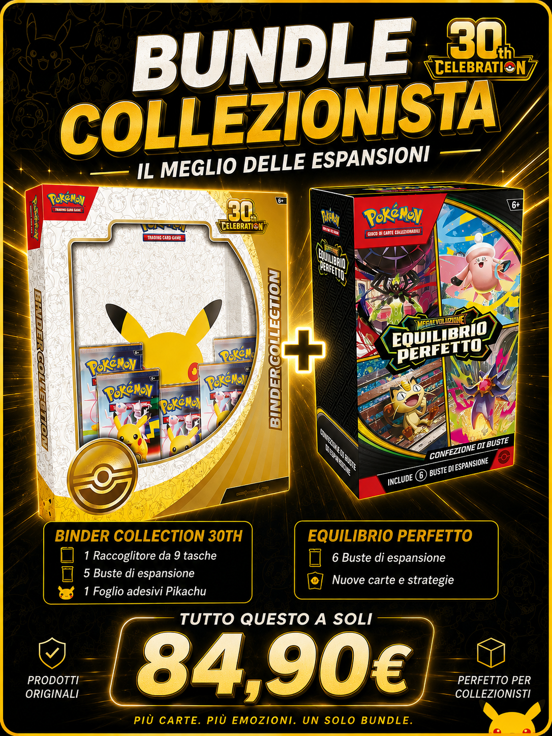 Bundle 30th Anniversario Pokemon Album - BINDER