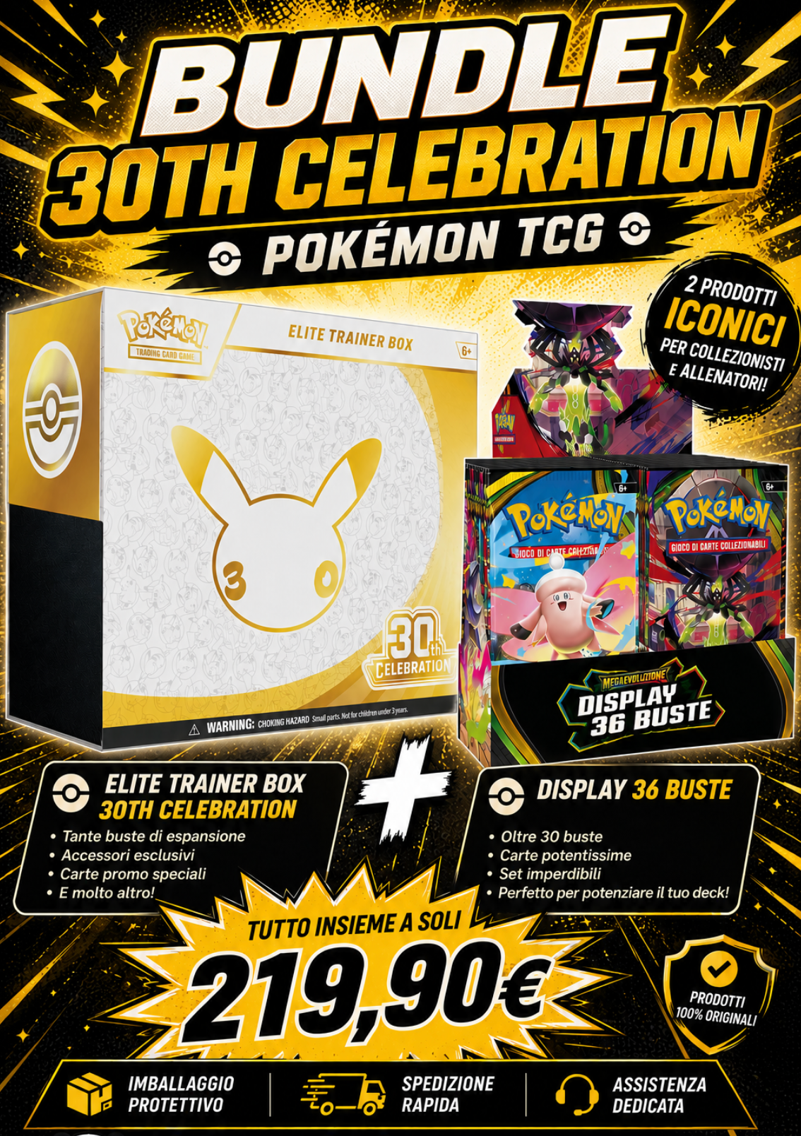 BUNDLE CELEBRATION 30TH Pokémon - Spedizione 21 Settembre