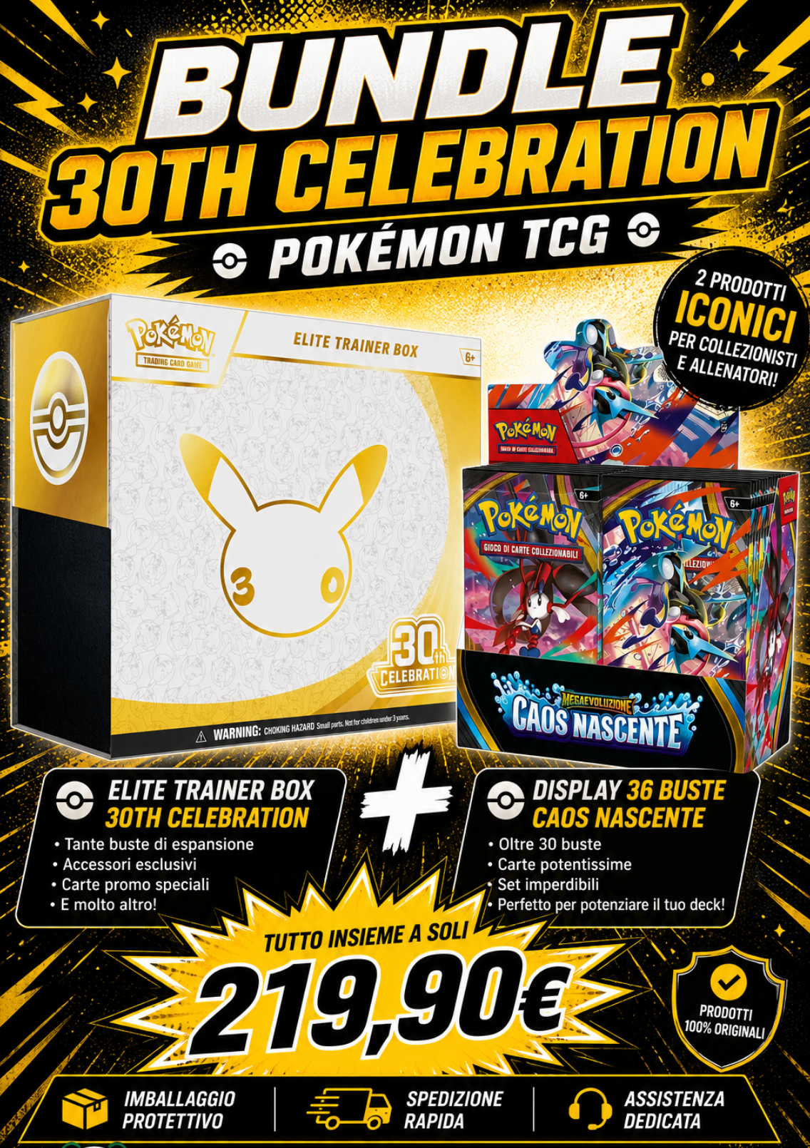 BUNDLE CELEBRATION 30TH Pokémon - Spedizione 21 Settembre (CAOS NASCENTE)