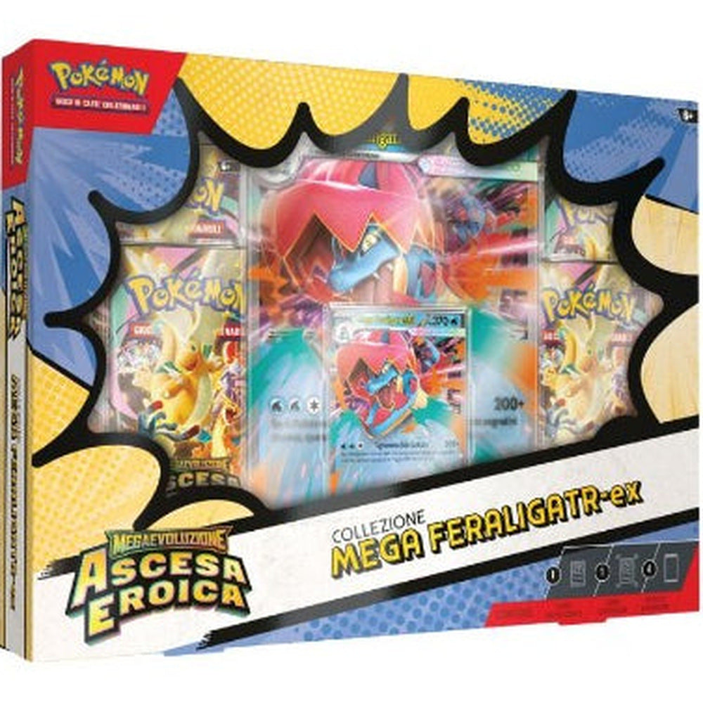 Pokémon MEGA-Evoluzioni Ascesa Eroica Emboar - Feraligatr - Meganium